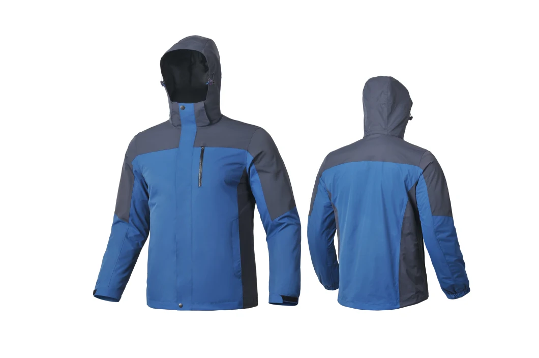 Men Fashionable Outdoor Winter Parka Climbing Clothes Waterproof/Windproof/Breathable Jacket with Hoody Navy/Blue Color