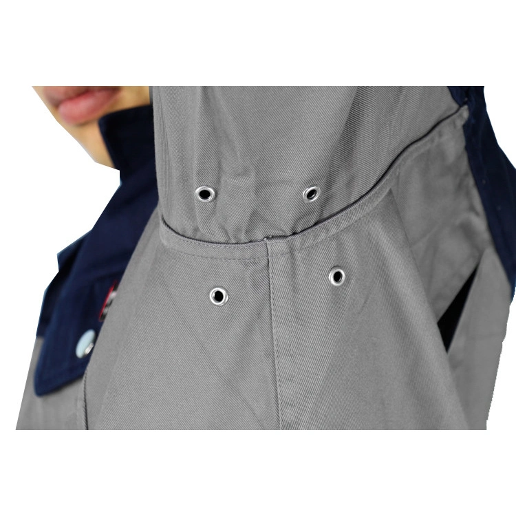 Wholesale PPE Grey Navy Blue Cotton Safety Work Clothes Welder Men Winter Jacket