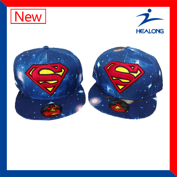 Healong Brand Logo Sports Clothing Gear Embroidery Logo Sublimation Men's Caps