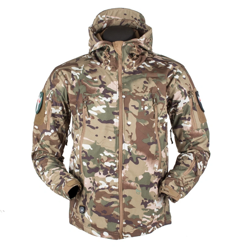 2019 Fashion Clothing Winter Outdoor Tactical Fleece Softshell Jacket for Men
