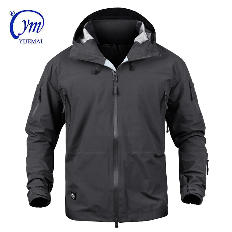 Wholesale Mens Outdoor Waterproof Military Grey Hardshell Jacket