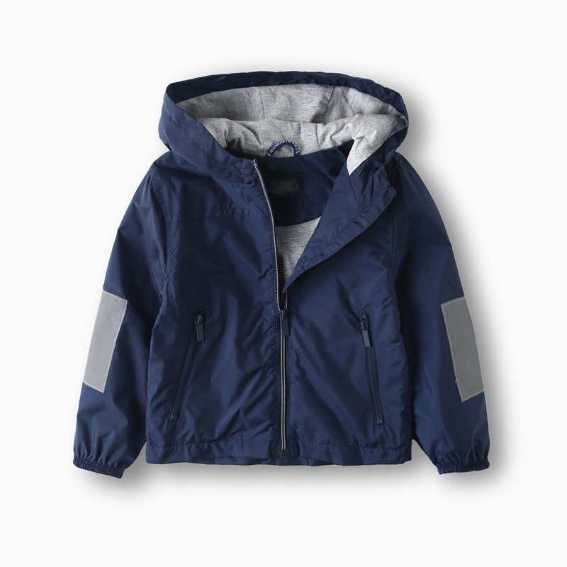 Wholesale Kids/Boy Fashion Light Jacket with Reflective Tape