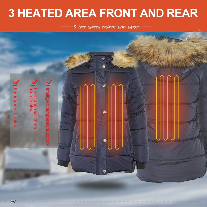 Electric Heated Jacket Far Infrared Heated Jacket Winter Women Th22093