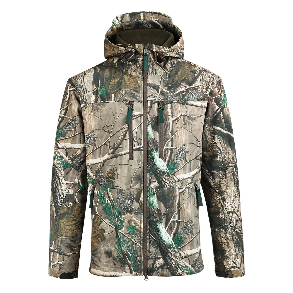 OEM Men Winter Softshell Waterproof Shooting Jacket Warmest Camouflage Hunting Jacket