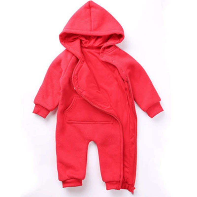 Unisex Baby Winter Zipper Hoodie Romper Outwear Clothes Esg13400