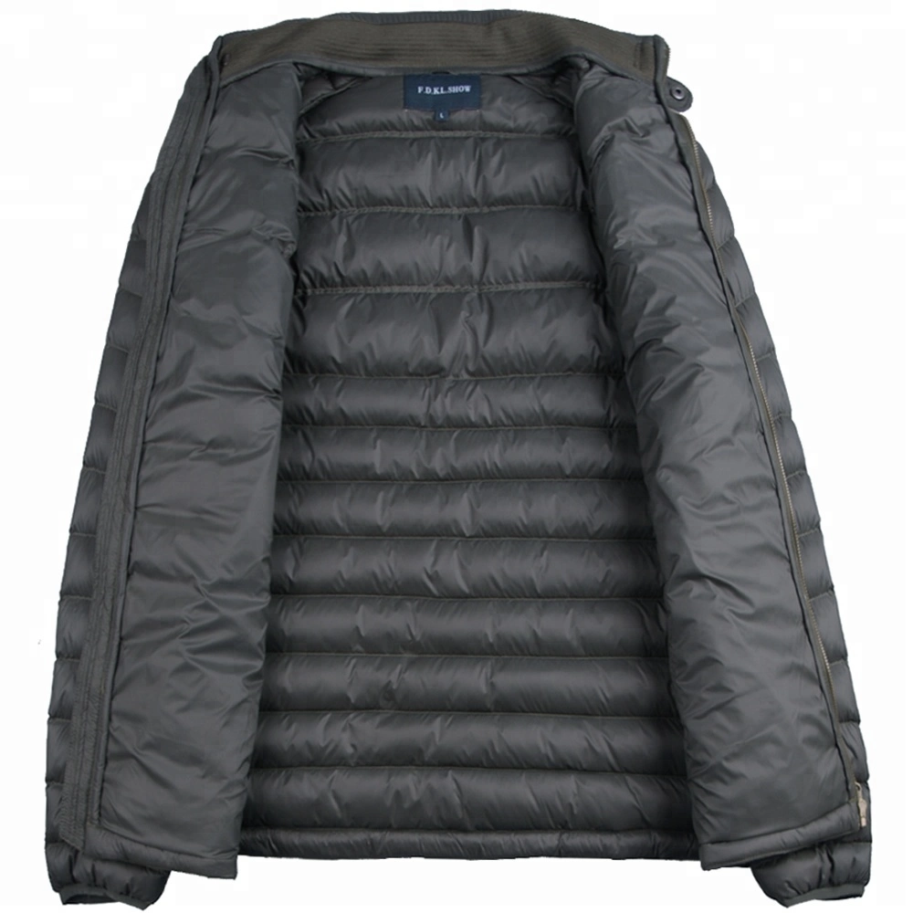Cheap Winter Quilted Jacket 100% Nylon Stand Collar Men Padding Down Coat Puff Jacket for Men