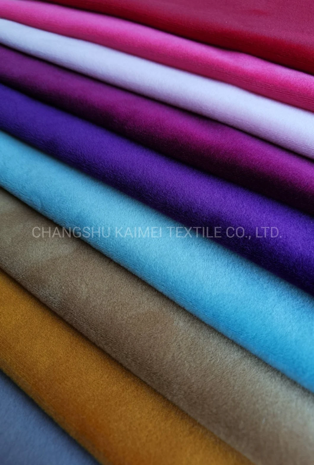 Warp Knitting Super Soft Velvet/Velour Fabric with Spandex for Autumn Winter Clothes and Blanket