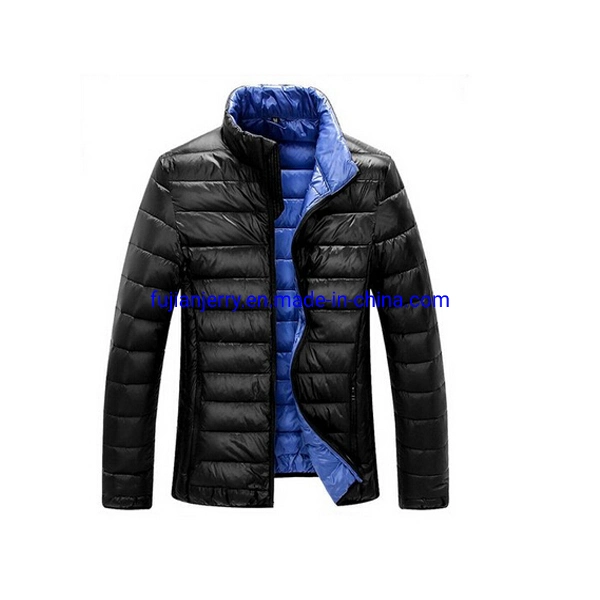 Wholesale Men's Winter Warm Stand Collar Full Zip Waterproof Down Jacket