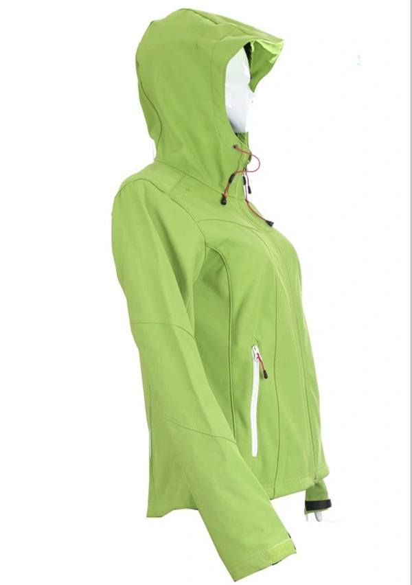 Top Quality Windproof Softshell Hoody Women Jacket for Sportwear