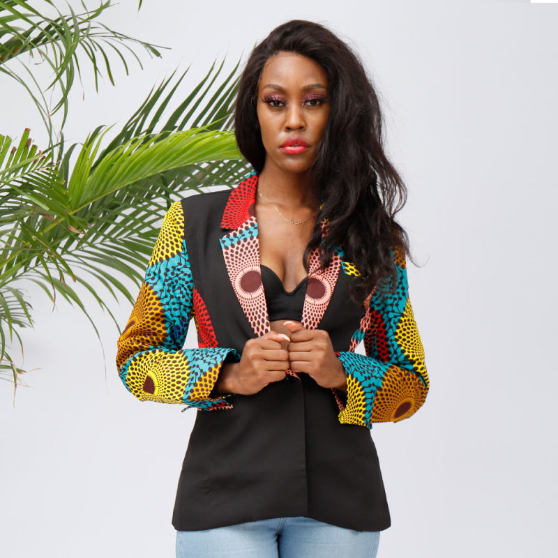 African Kitenge Print Blazer African Blazer for Women