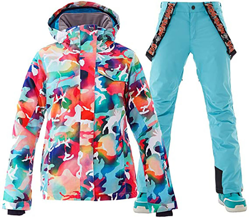 Snow Suit for Women Waterproof Thermal Ski Jackets Warm Coat