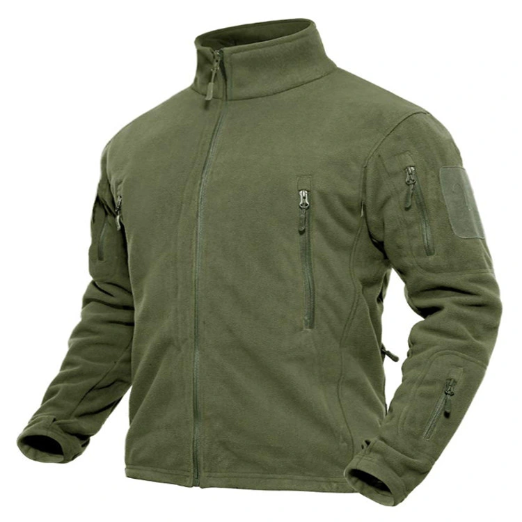 Men's Tactical Softshell Hoodie Hiking Hunting EDC Lightweight Fleece Coat Jacket