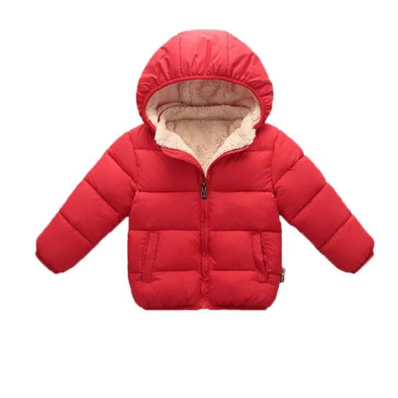 Children's Winter Coat Padded Jacket with Fleece and Thick Warm Padded Jacket
