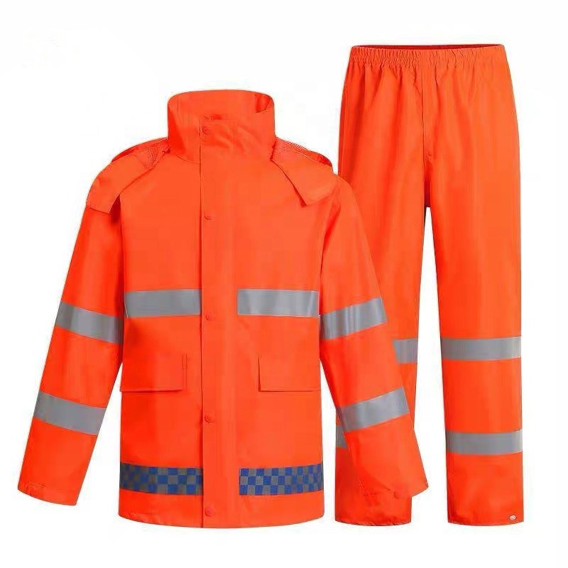OEM Customized Women and Men's Yellow Hi Viz Raincoat/Jacket for Road Workers Windproof Waterproof Road Workwear