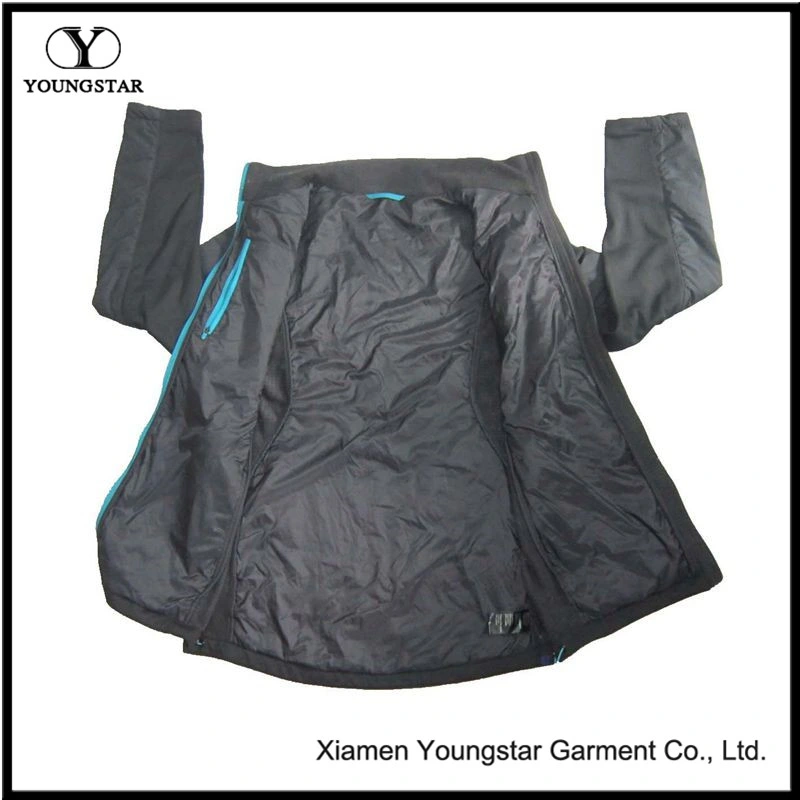 Ys-1066 Black Lined Waterproof Breathable Winter Mens Softshell Jacket