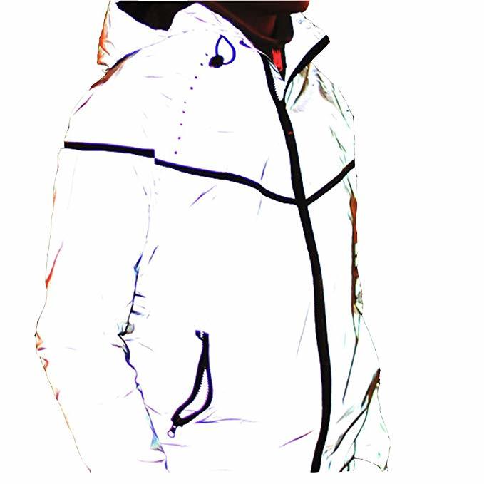 Hi Vis Hot Sale Fashionable Custom Silver Reflective Jacket with Windproof