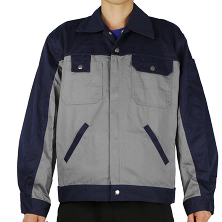 Wholesale PPE Grey Navy Blue Cotton Safety Work Clothes Welder Men Winter Jacket