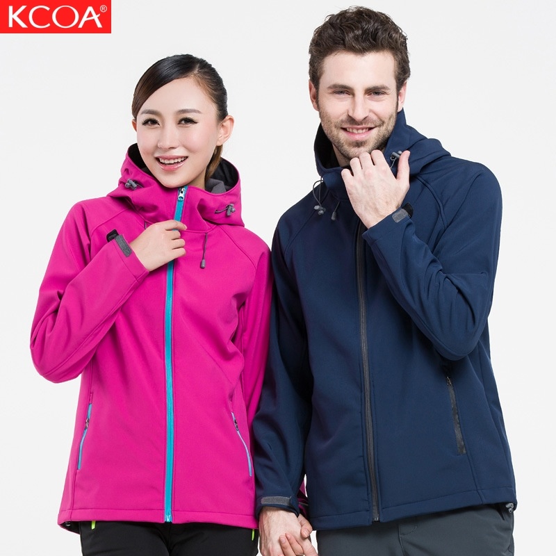 2021 Red Waterproof Rain Windbreaker Softshell Jackets & Coats for Women