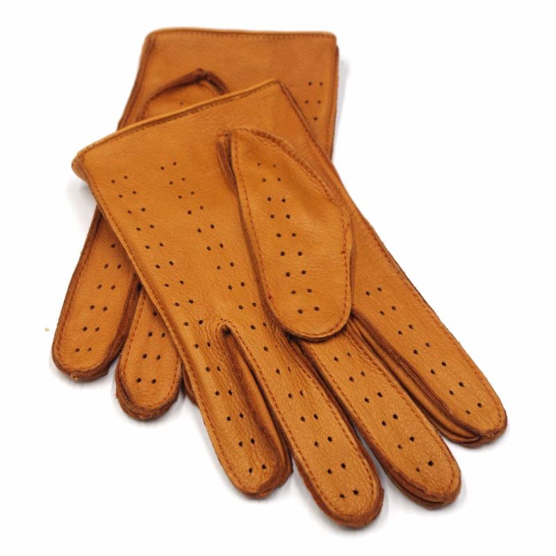 Mens Leather Driving Gloves with 100% Soft Shell Italian Deerskin