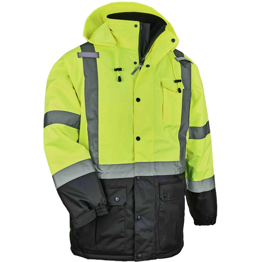 Class 3 Thermal Parka Orange Hi Vis Reflective Safety Clothing Jacket Workwear