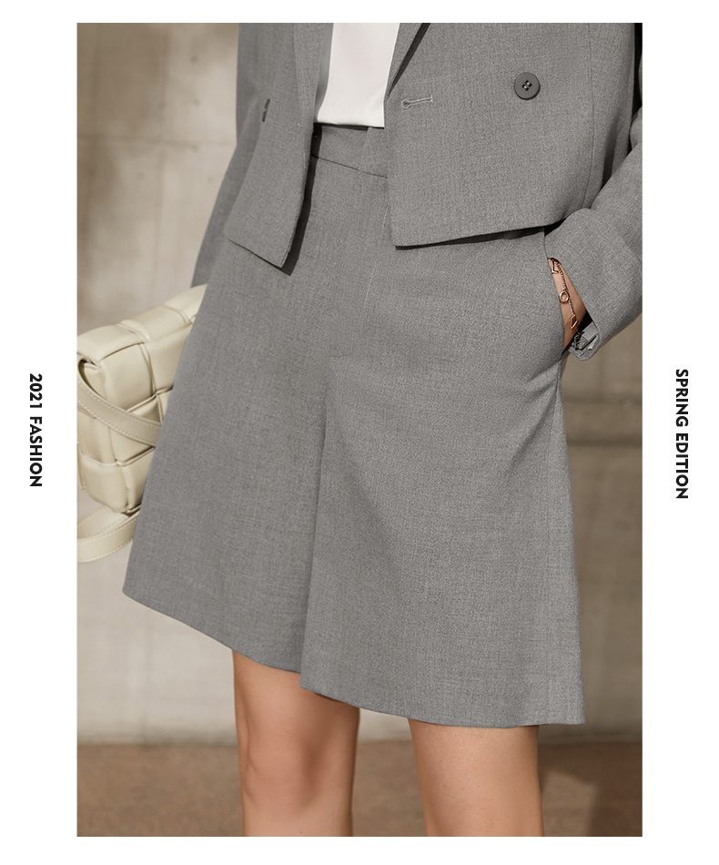 New Spring 2021 Three-Piece Women's Short Blazer, Blazer, Trouser Suit