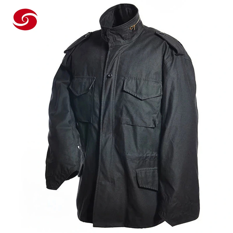 Military Polyester Black Army Parka Softshell Jacket