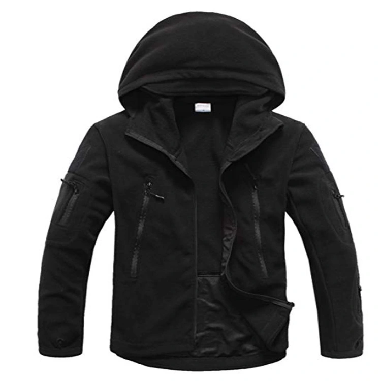 Wholesale Black Tactical Jacket Softshell Security Jacket Logo Custom Military Softshell