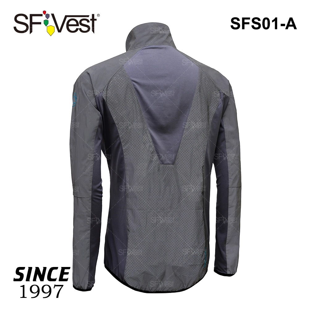 Low Price Reflective Work Jacket Reflecting Windproof Jacket Sport Running Cycling with Pockets