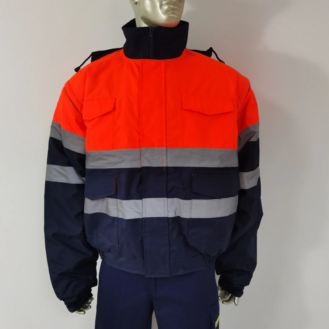 Fashion High Viz Safety Waterproof Jacket Highway Road Work Outdoor Safety Padding Jacket