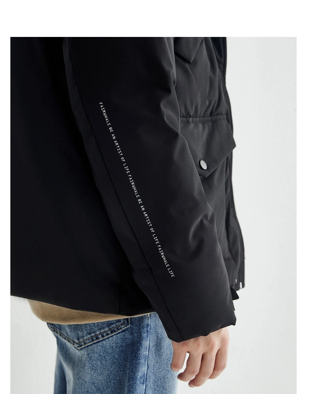 Custom Logo Winter Clothes Down Filling Plain Printing Design Warm Men Down Jacket
