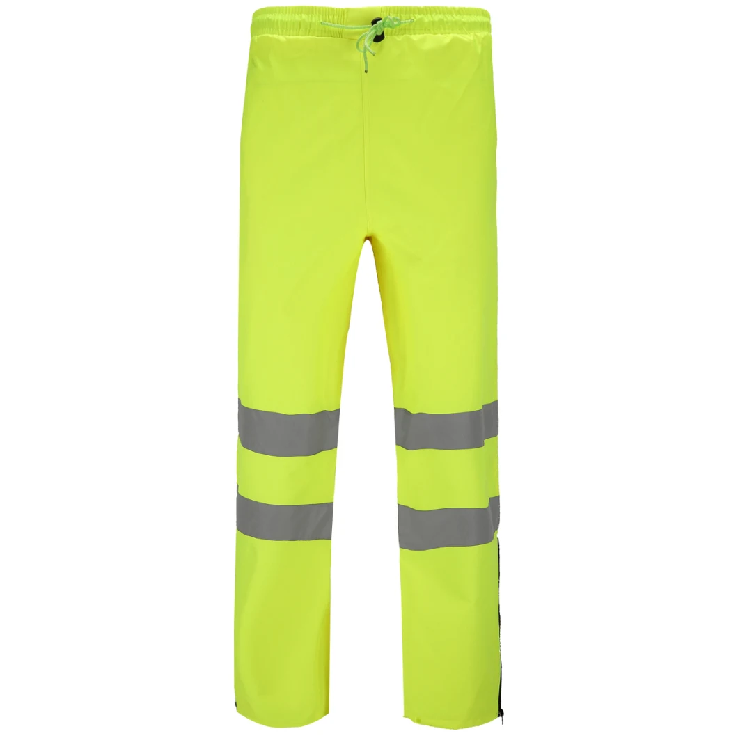 Hi Vis Fluorescent Waterproof Clothing Suit Cycling Safety Reflective Raincoat