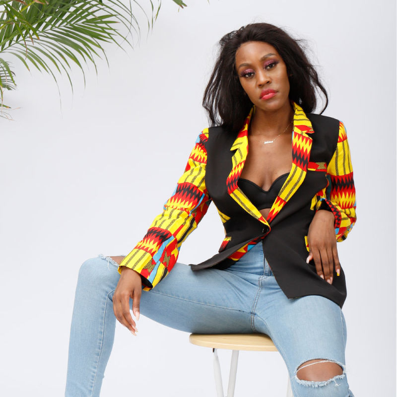 African Kitenge Print Blazer African Blazer for Women