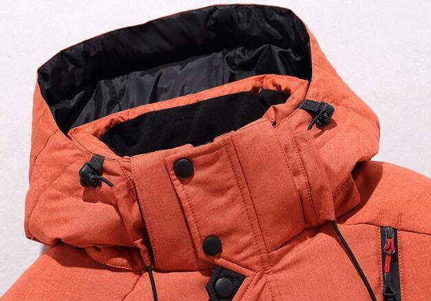 Men High Quality Winter Outdoor Warm Detachable Hood Padded Puffer Windbreak Quilted Thicken Duck Down Jacket