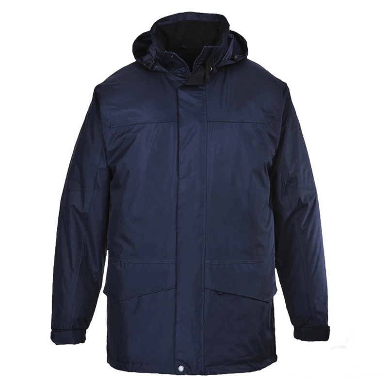 Men's Winter Padded Waterproof Jacket Warm Workwear with Hood
