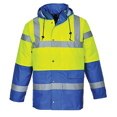 Customized Windproof and Waterproof Safety Work Clothes PU Garment Protective Jacket with Reflective Tape