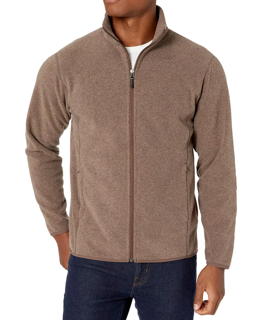 Wholesale Custom Men Warm Micro Full-Zip Polar Fleece Jacket