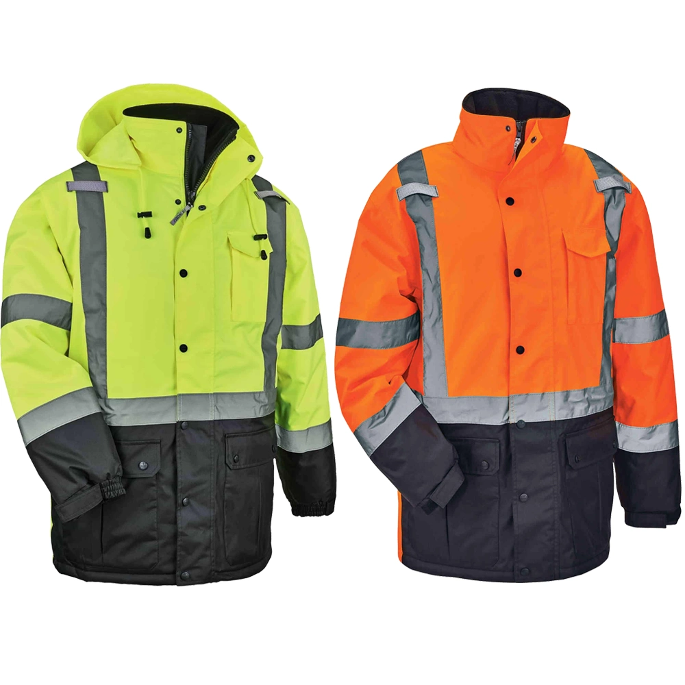 Class 3 Thermal Parka Orange Hi Vis Reflective Safety Clothing Jacket Workwear