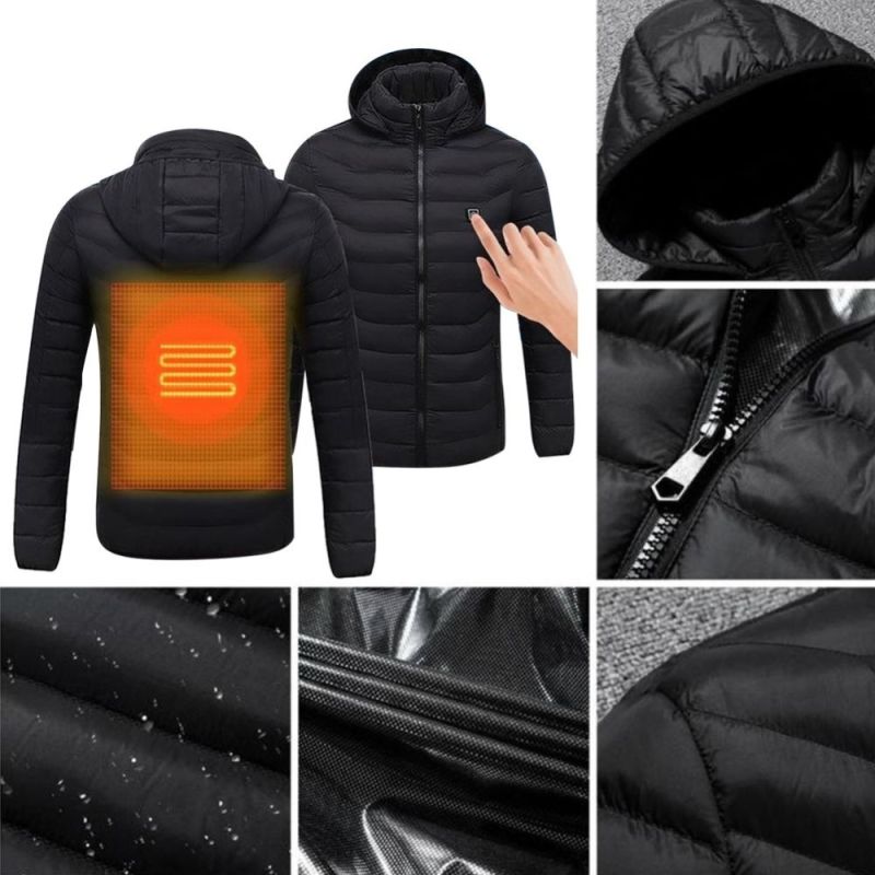 Custom Winter Electric Heated Thermal Heating Softshell Jacket