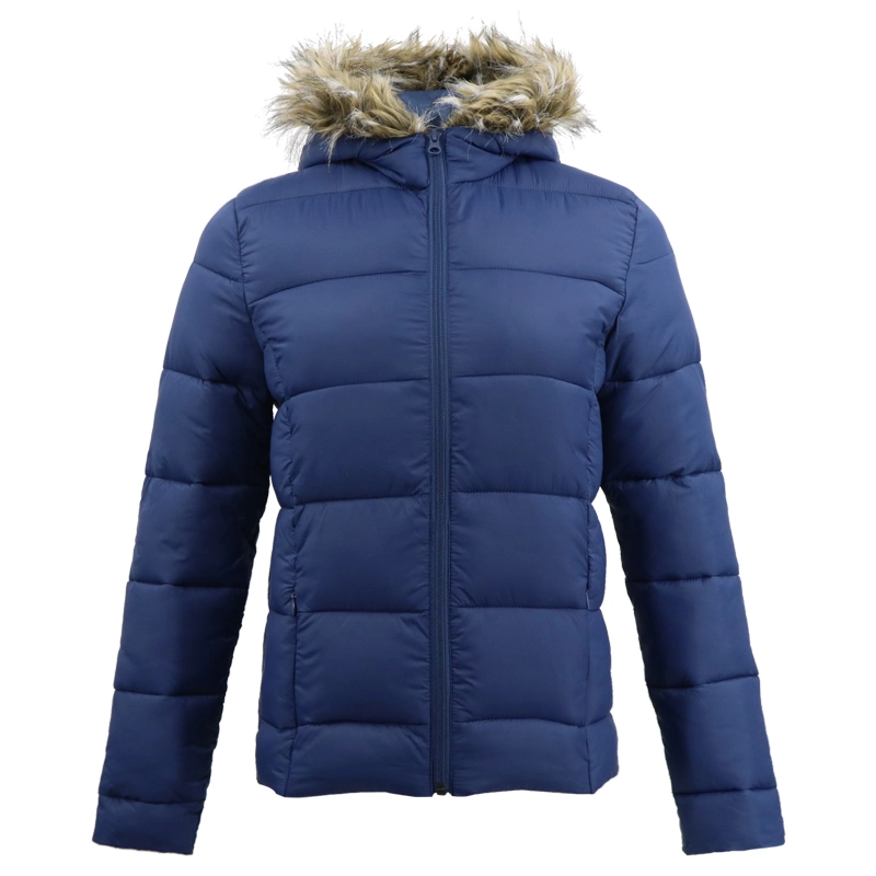Polyester Nylon Fur Hood Replacement Jacket for Lady Winter Windproof Down Coat Waterproof Outdoor Jacket