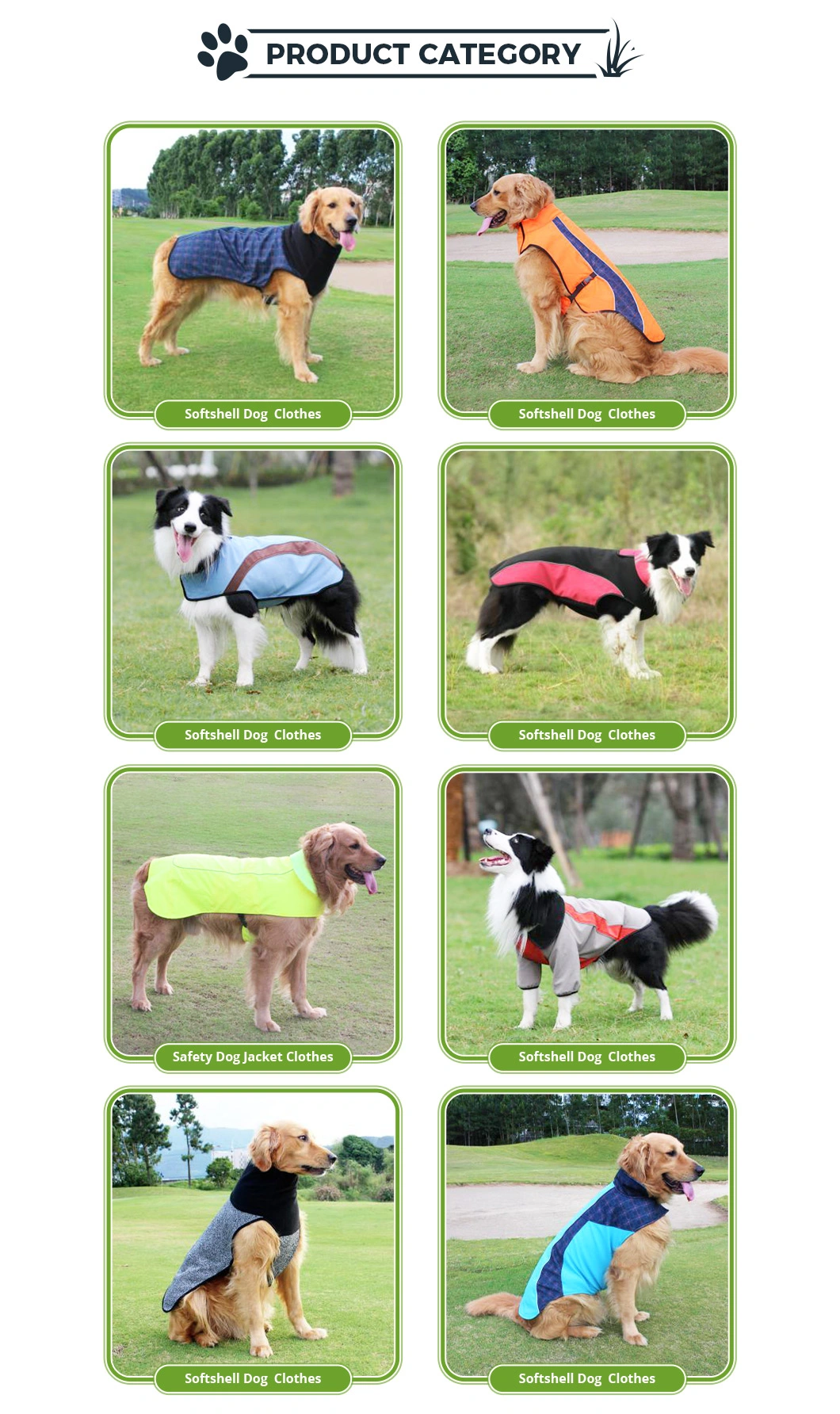 Pet Wear Dog Clothes Softshell Jacket with Safety Tapes