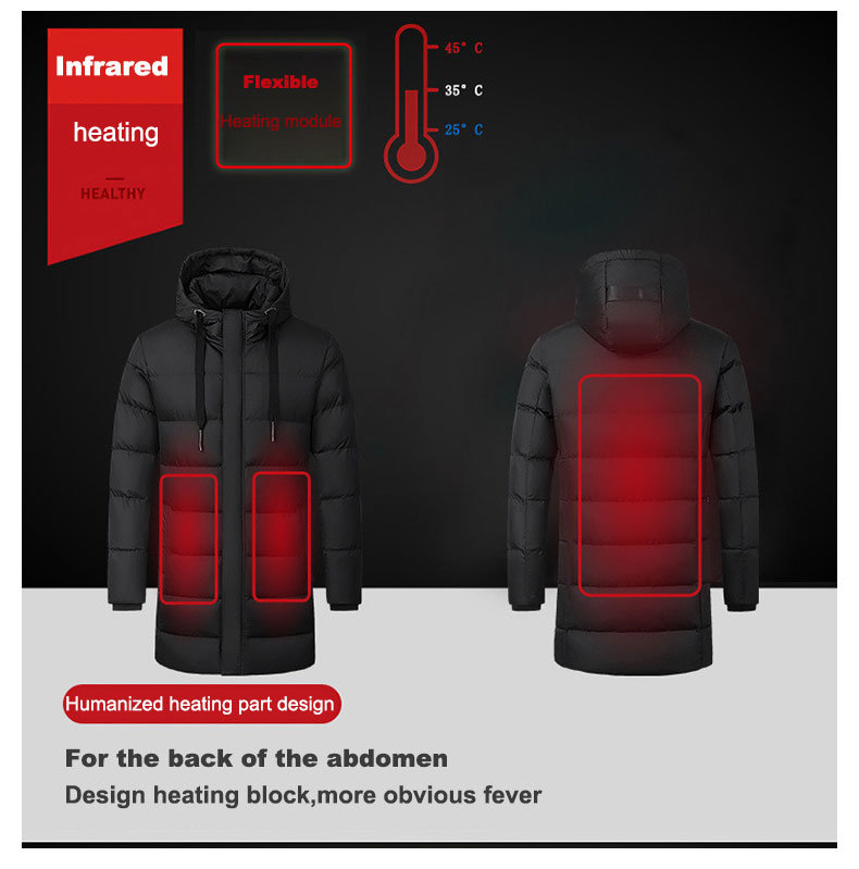 Smart Battery Heated Jackets Outdoor Winter Heating Down Jacket Th21008