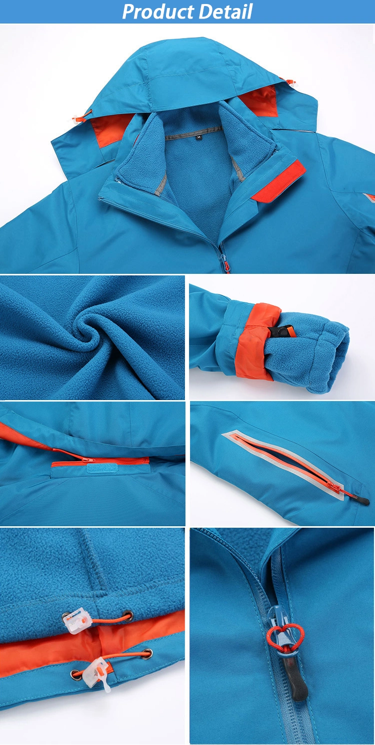 Sports Hunting Outdoor Blue Custom Logo Ski Mens Softshell Jacket