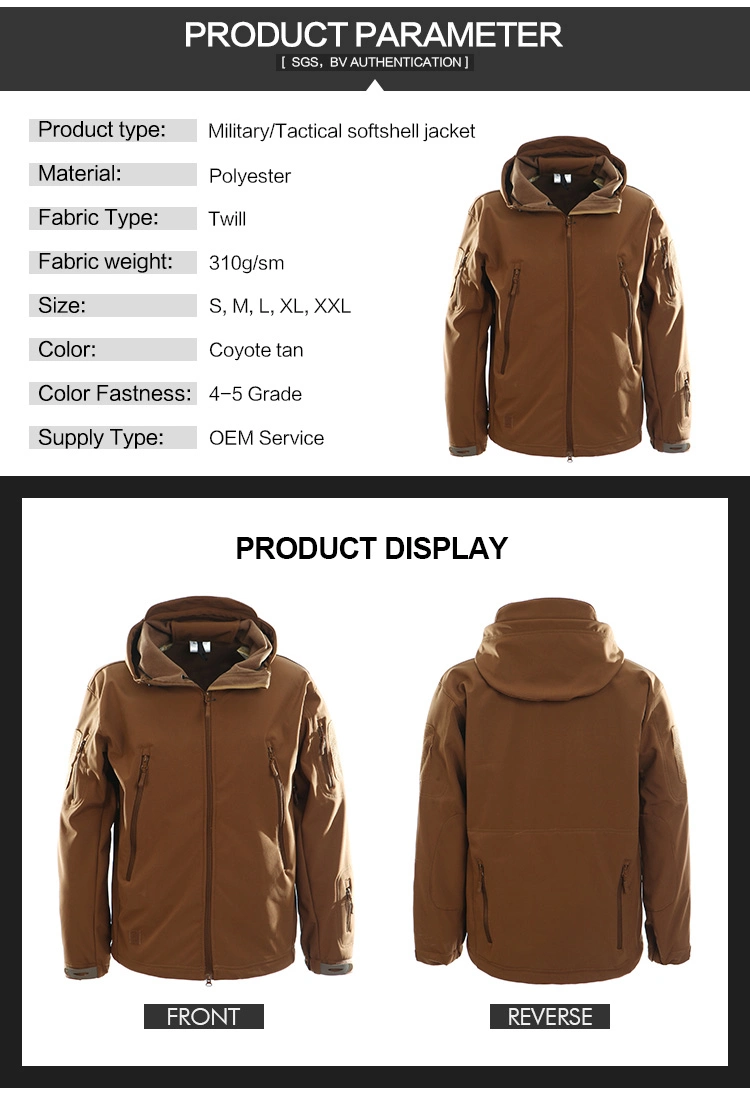Tactical Winter Windproof Breathable Grid Fleece Jacket