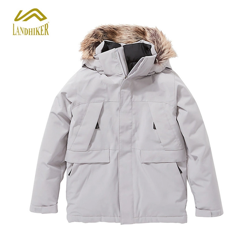 Kids Winter Parka Jacket Puffer Style Padding Jacket Children Winter Outdoor Hoody Jacket with Hood Fur