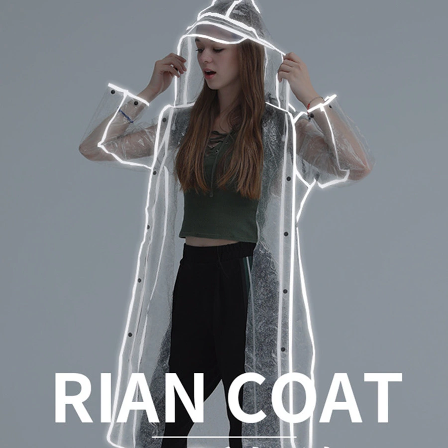 Wholesale Womens/Girls Rain Jacket Reflective Jacket Rain Suit Colorful Raincoat