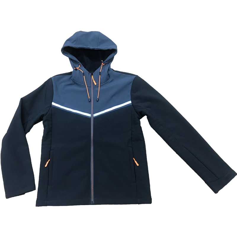Men Water Repellent Breathable Winter Coat Outdoor Fleece Bonded Softshell Jacket Hooded