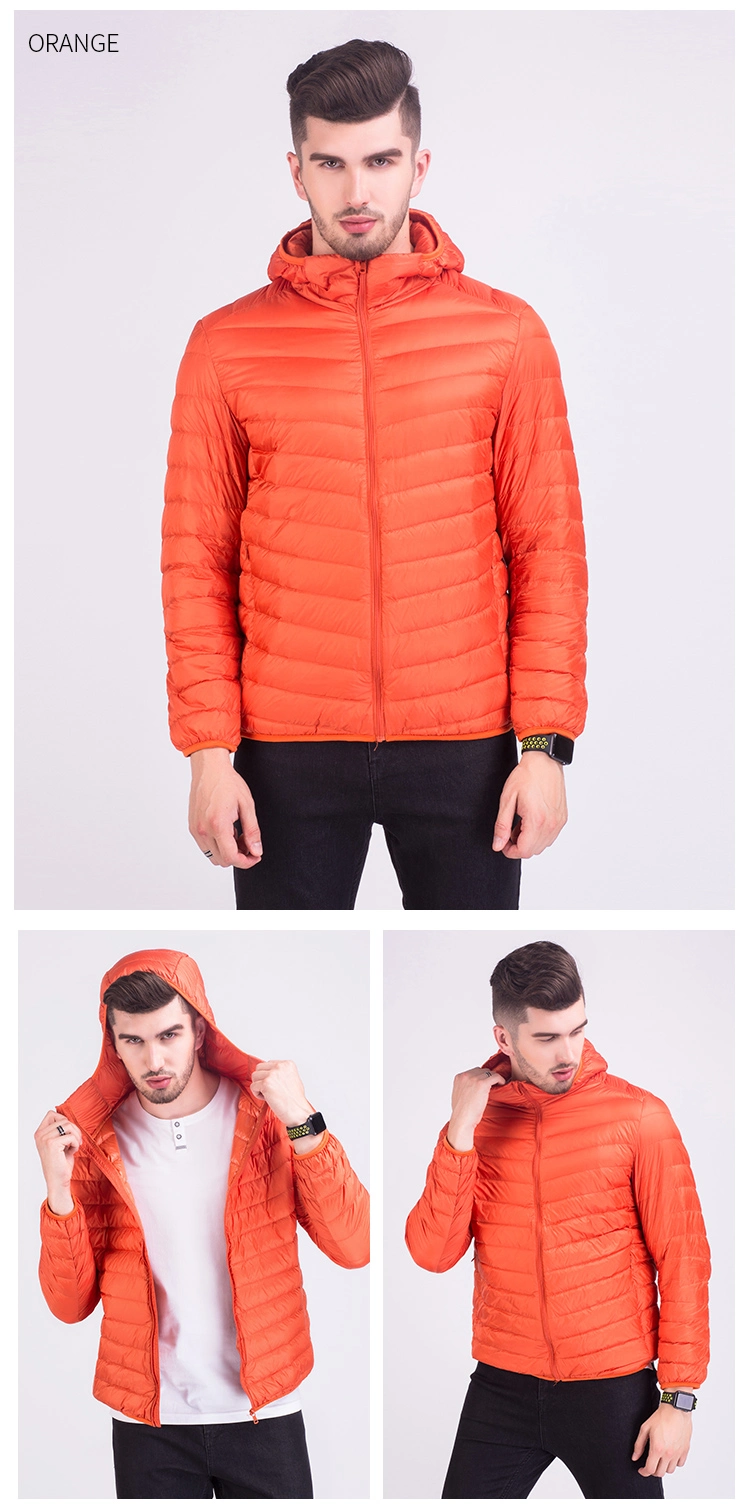 Custom European New Style Winter Coat Men Ultra Light Down Jacket