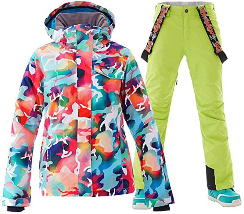 Snow Suit for Women Waterproof Thermal Ski Jackets Warm Coat