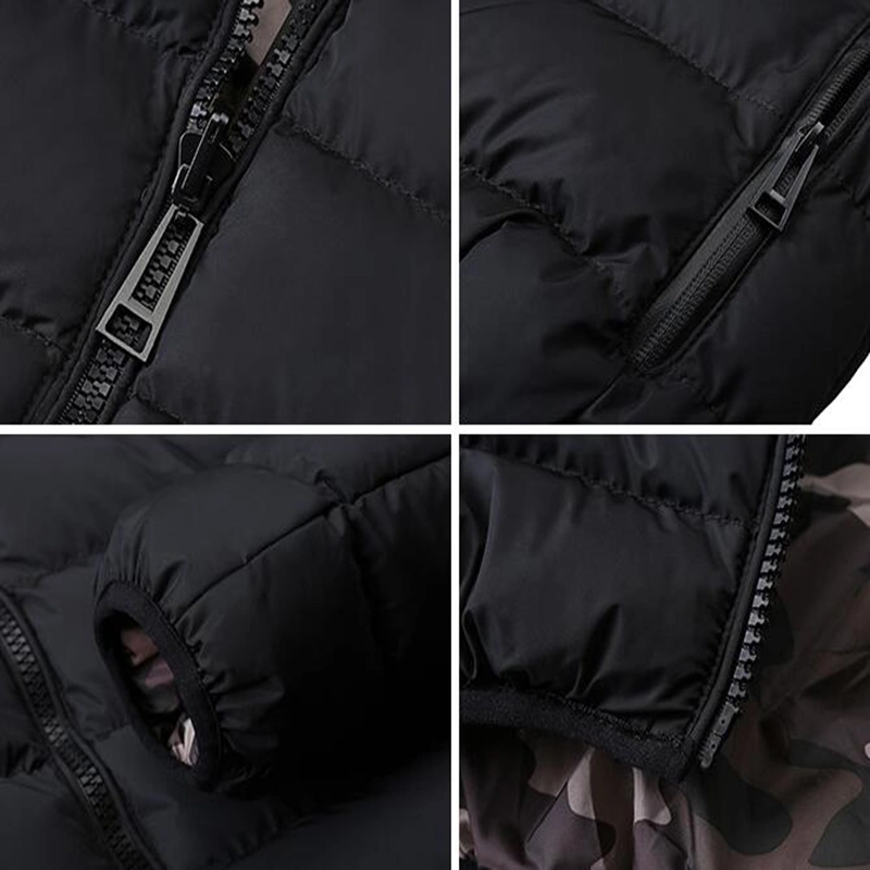 Winter Double-Sided Wear Camouflage Print Male Down Jackets Padded Men's Coats Hooded Parkas