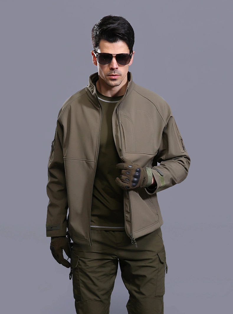 Black Python Outdoor Softshell Waterproof Windproof Jacket Military Tactical Commander Coat